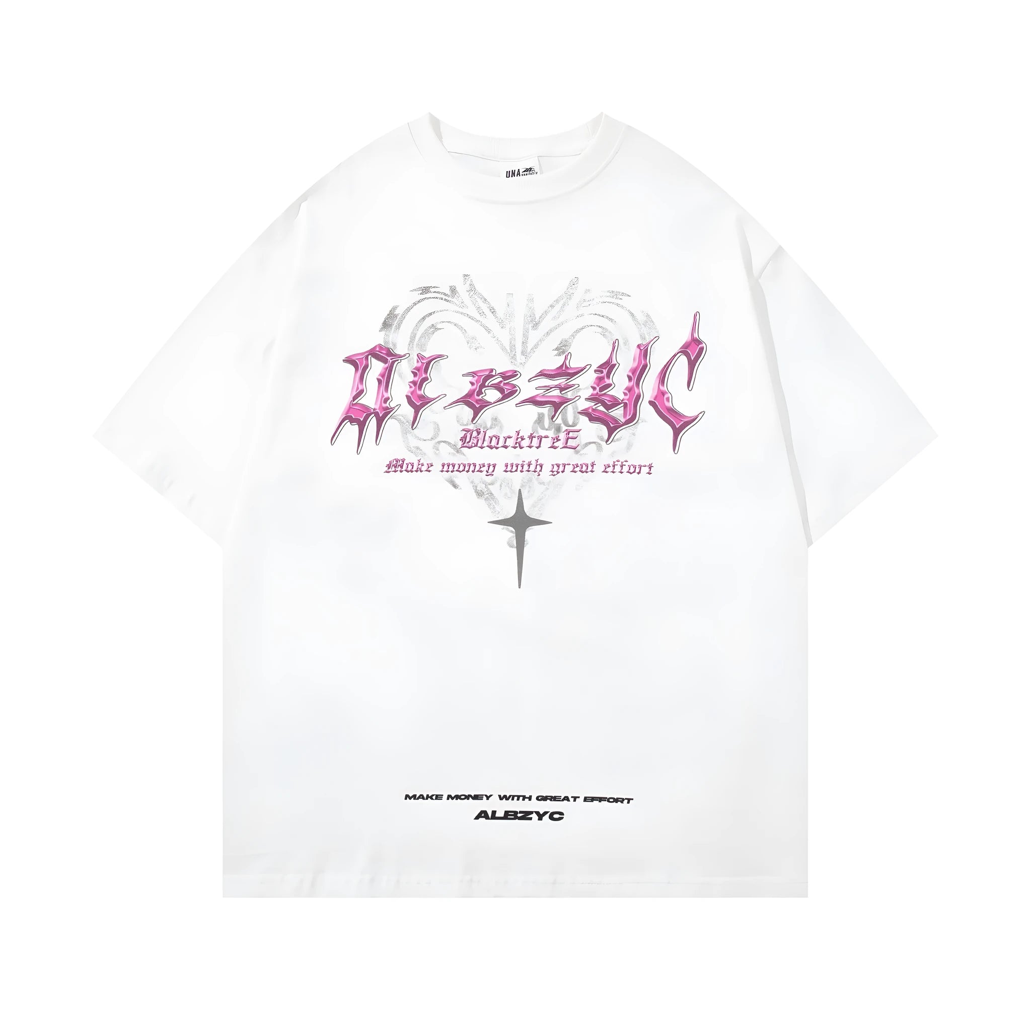 Men's cotton t-shirt with retro print design in loose fit style