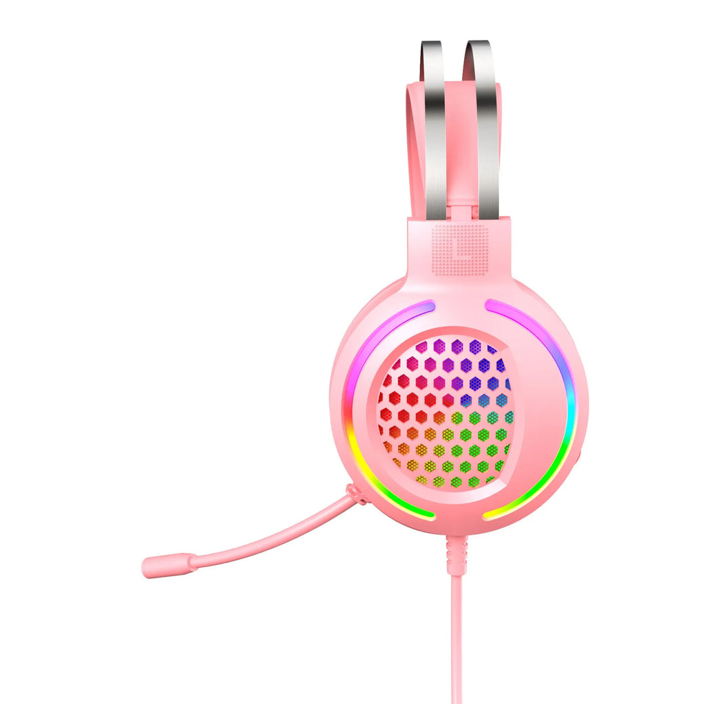 H500 Holloway RGB USB gaming headset in black with large ear cups and microphone.