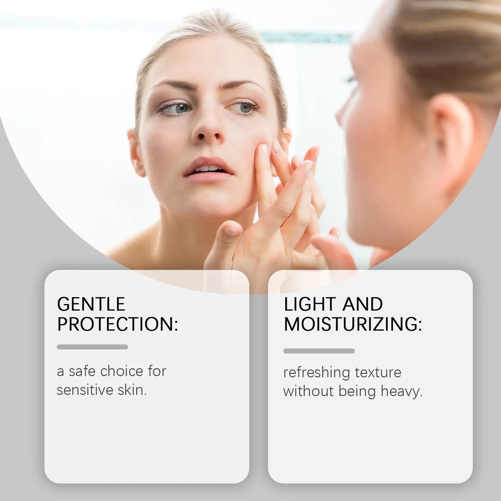 70g protective cream container with non-oily moisturising formula containing collagen and coffee extract