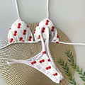 Women's printed high elasticity quick-dry swimsuit in briefs style with cotton lining