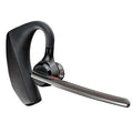 Black stereo Bluetooth sports headphones with a battery display on a plastic frame.