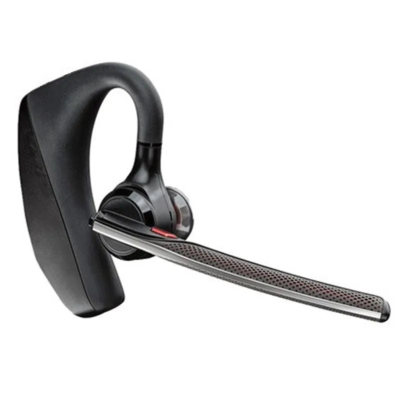 Black stereo Bluetooth sports headphones with a battery display on a plastic frame.