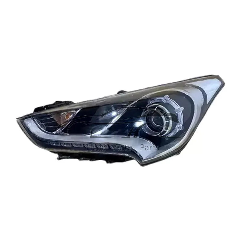 Black ABS plastic headlight for VELOSTER vehicles with 35W power rating