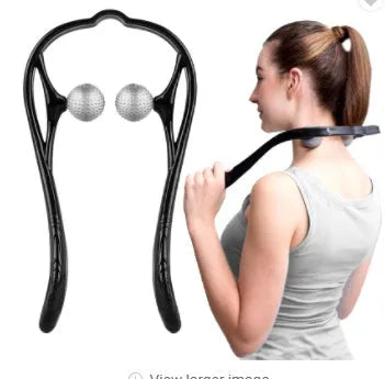 Plastic pressure point therapy neck massager with adjustable stand in blue colour