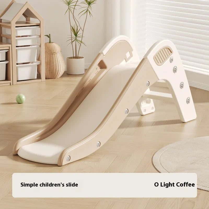 Small plastic baby slide for toddlers under 3 years in blue, yellow, brown or grey colours
