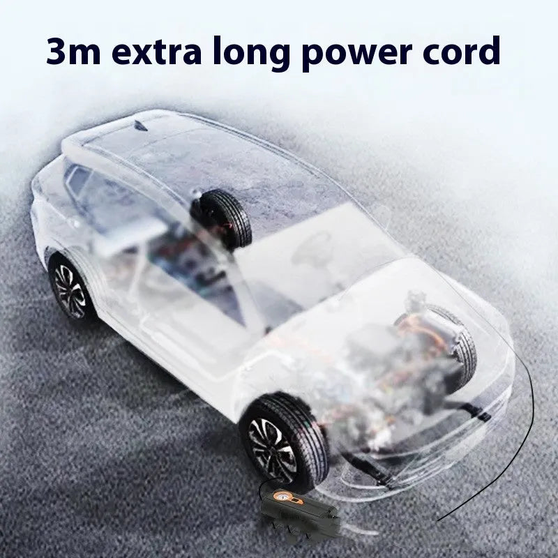 Car portable wireless digital display inflatable air pump with integrated pump for tyre inflation