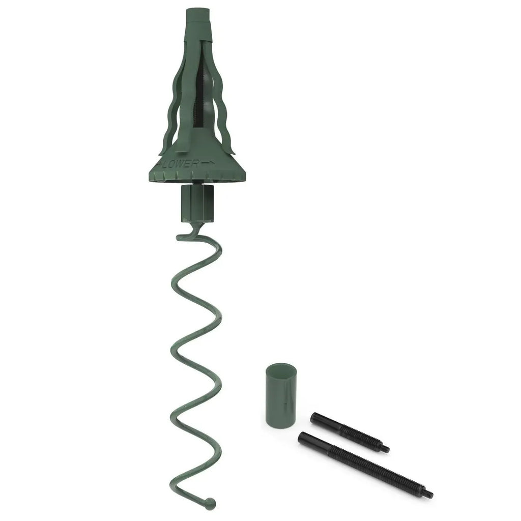 Adjustable Christmas tree topper stand with ABS plastic and metal bracket, injection moulded, silver tone