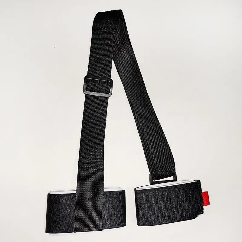 Skiing bandage shoulder strap with hook & loop fastening for double ski transport