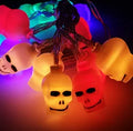 Halloween LED string lights with pumpkin ghost bat spider pendants on 1.2 metre battery-powered string