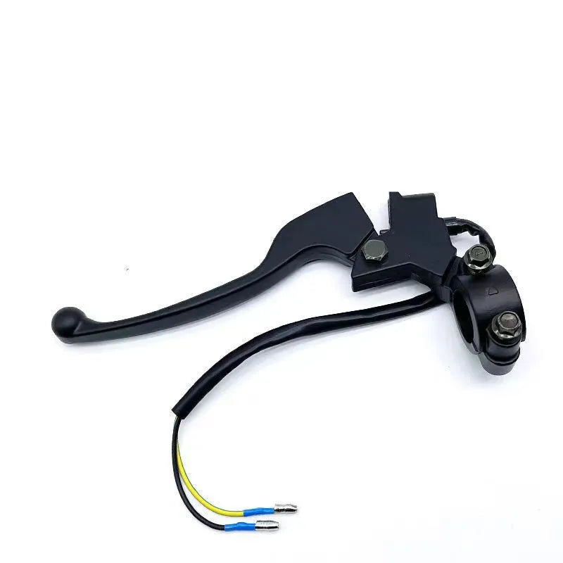 Aluminium alloy belt power off brake handle assembly with 22mm thickness showing switch connection