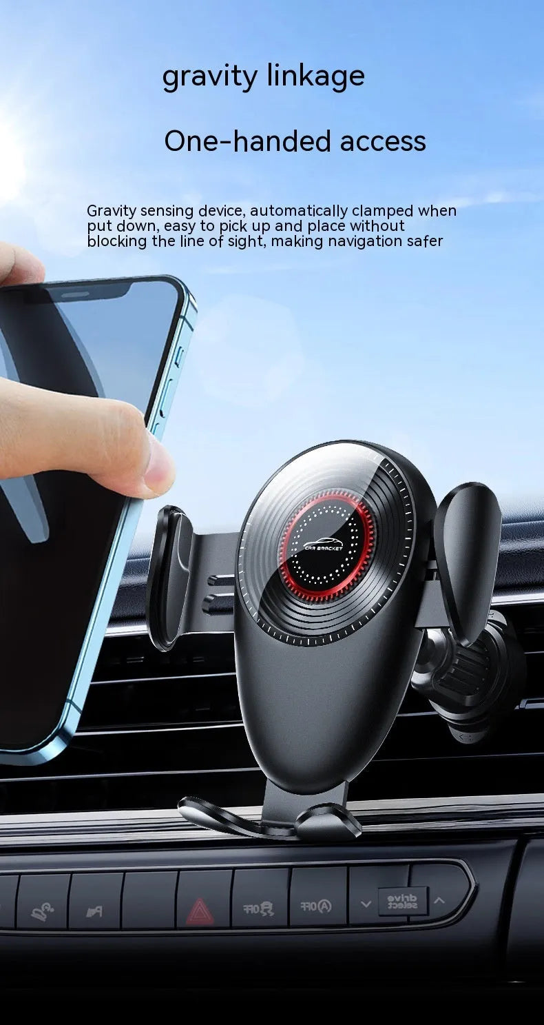 Black universal car air vent mobile phone bracket for navigation mounting