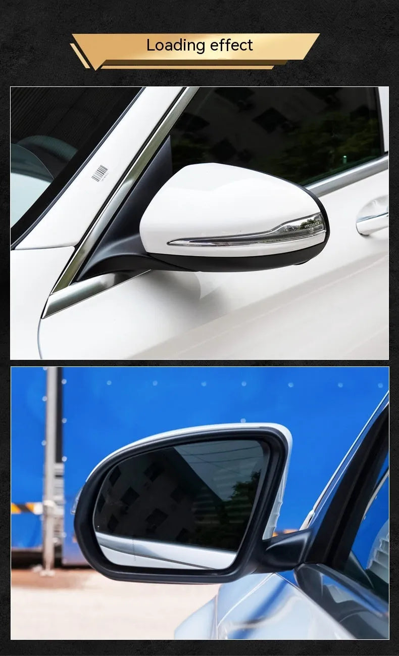 Mercedes-Benz W205 C-Class rearview mirror replacement assembly with ABS plastic shell