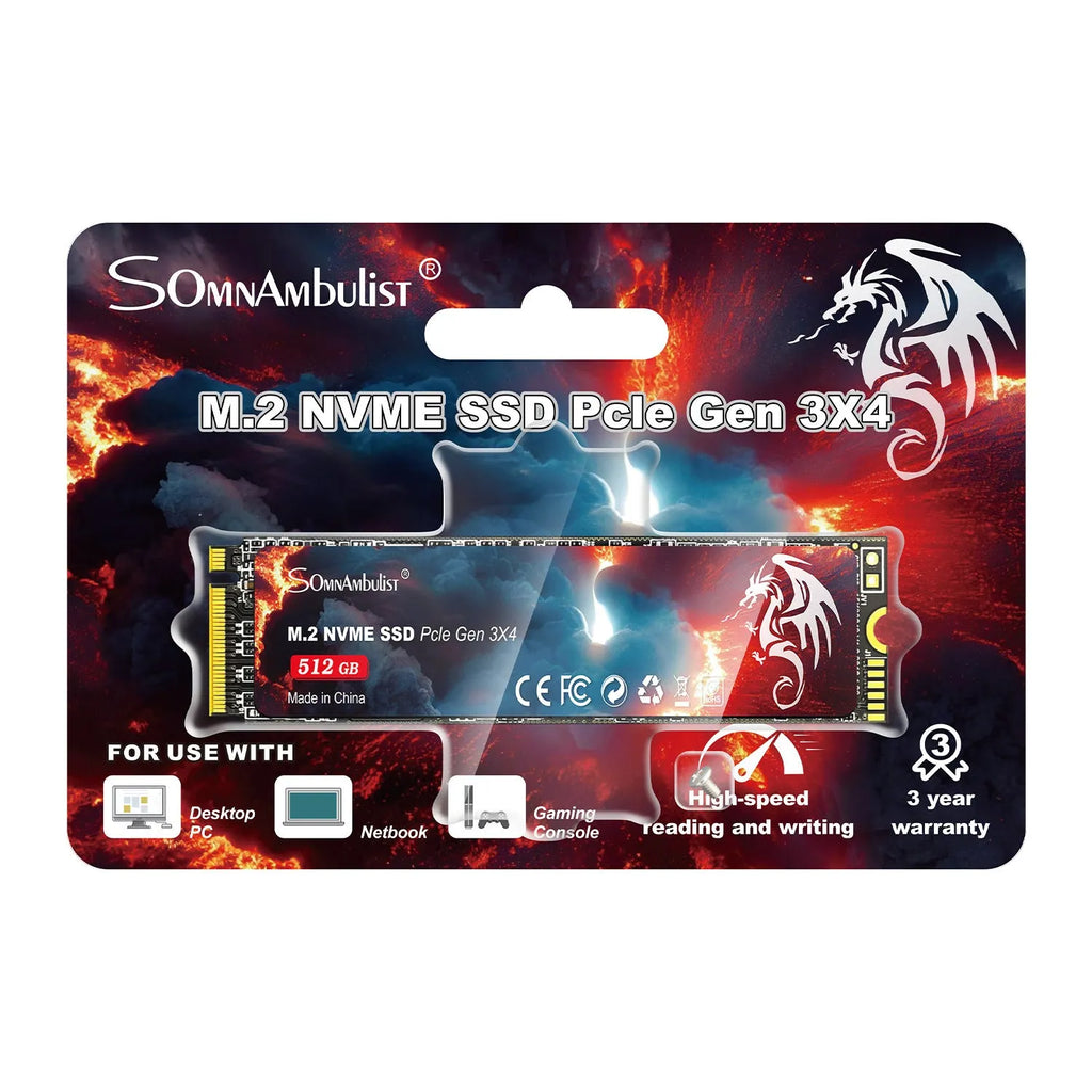 M.2 NVMe PCIe 3.0 Solid State Drive for desktop computers, 80mm x 22mm size.