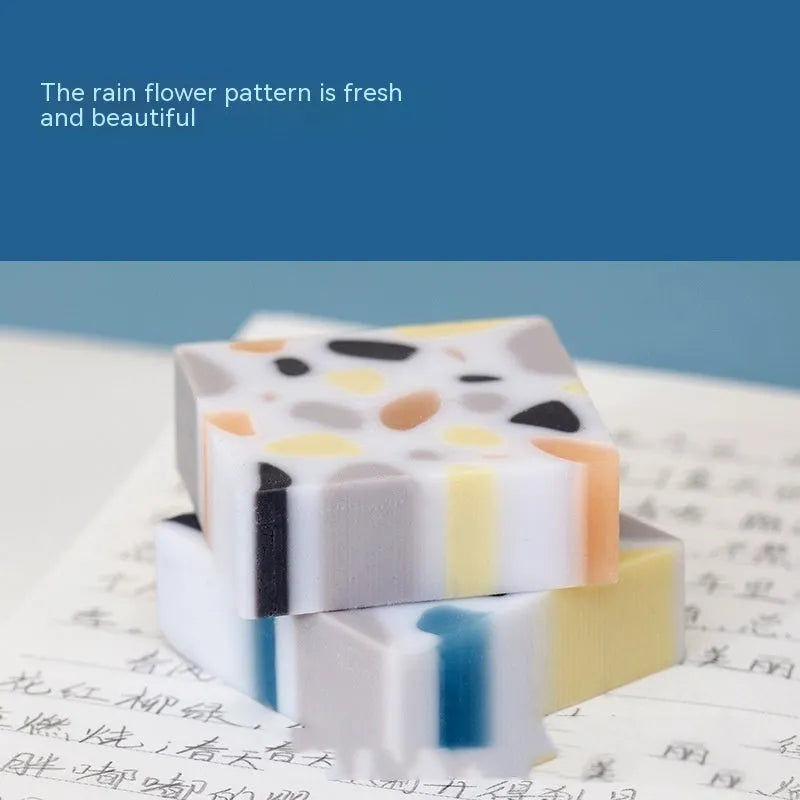 Super clean traceless eraser with brick-shaped modelling for student stationery use
