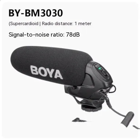 Set top super-heart directional microphone BY-BM3031 on a desk for recording and podcasting use