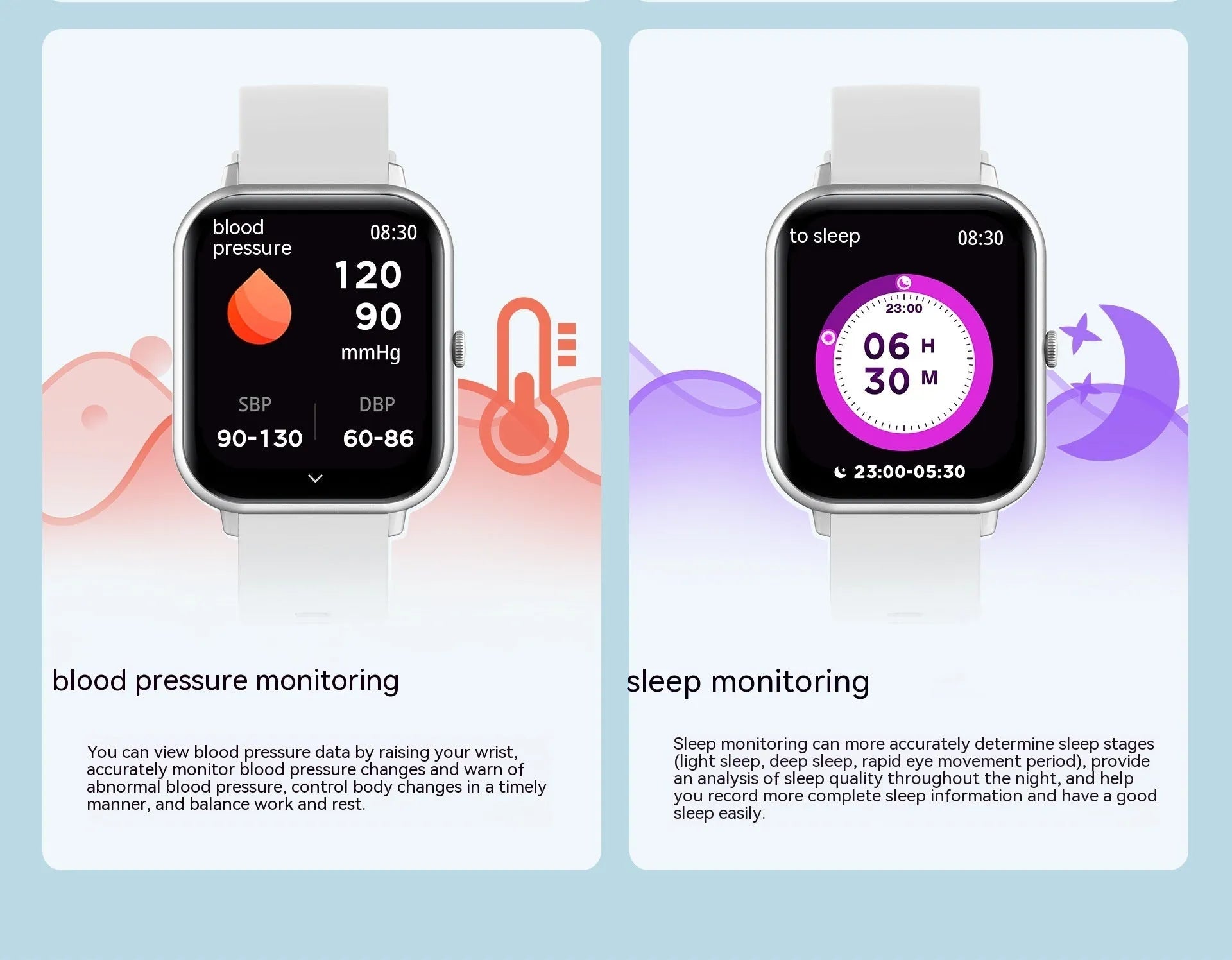 Bluetooth smart watch with heart rate monitoring and AI voice assistant in black, pink, or silver grey