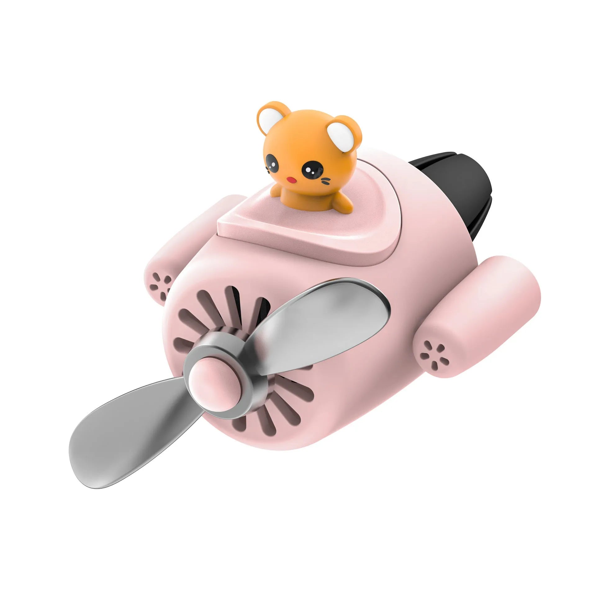 Cartoon-shaped plastic aeroplane car air vent diffuser in choice of colours with scented slices.