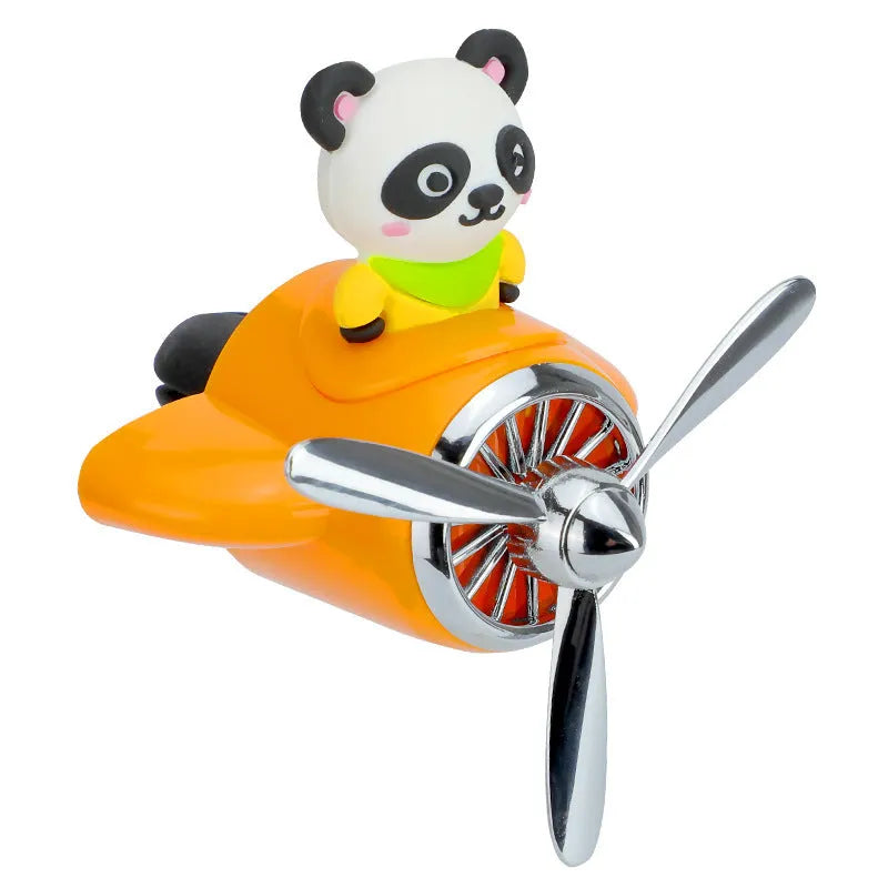 Cartoon-shaped plastic aeroplane car air vent diffuser in choice of colours with scented slices.