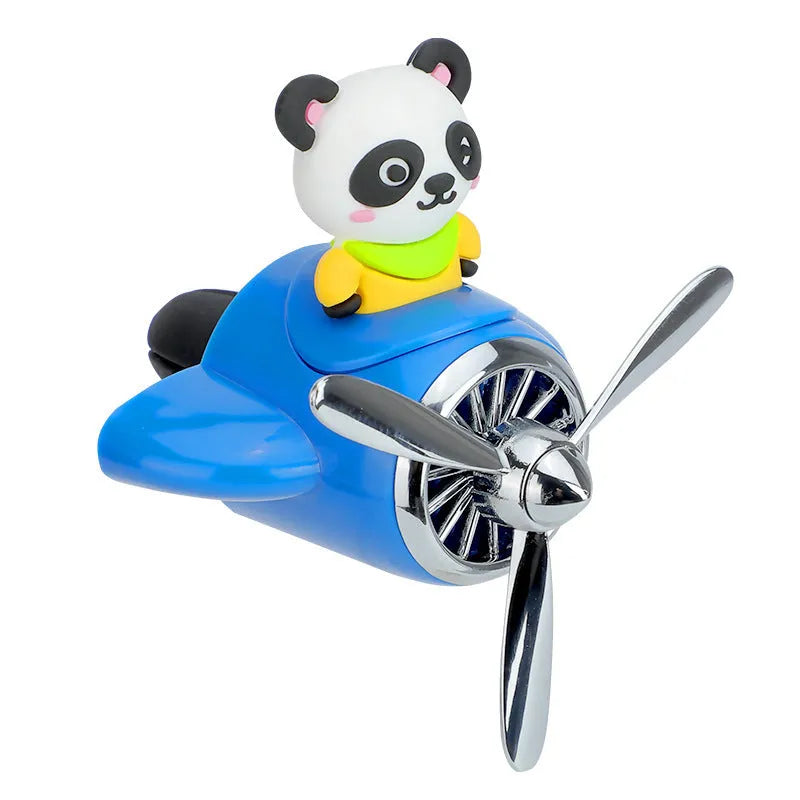 Cartoon-shaped plastic aeroplane car air vent diffuser in choice of colours with scented slices.