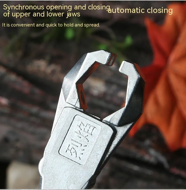 Zinc alloy archery release aid with a stainless steel trigger and adjustable wrist strap.
