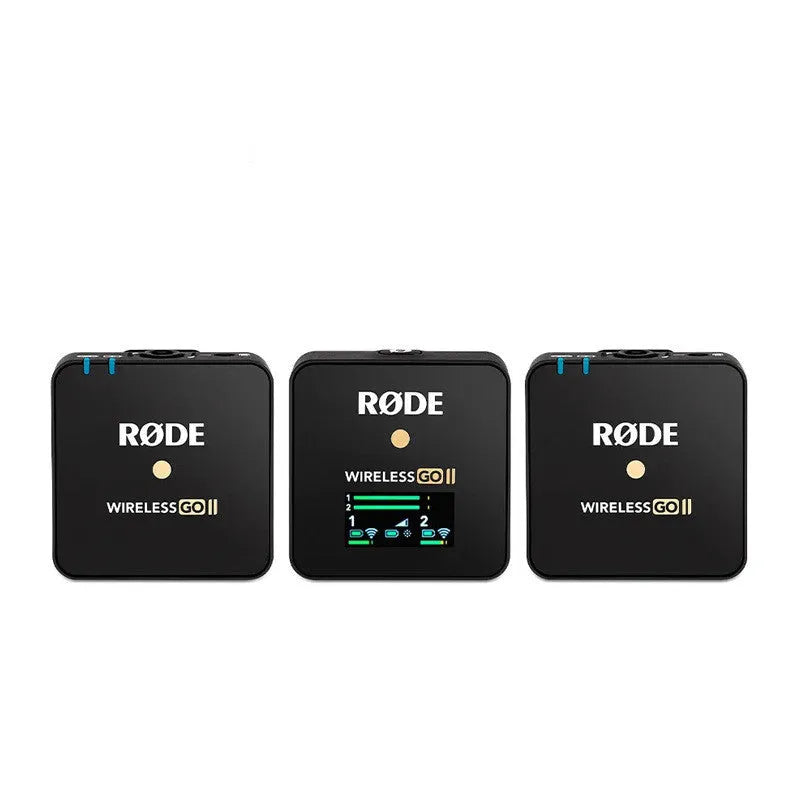 Wireless microphone 2 generation collar clip transmitter with two receivers for SLR camera and phone