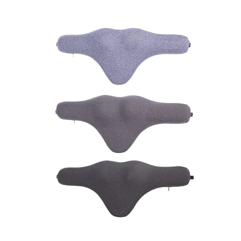 Car neck memory pillow headrest with memory foam filler in dark gray colour