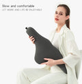 Car neck memory pillow headrest with memory foam filler in dark gray colour