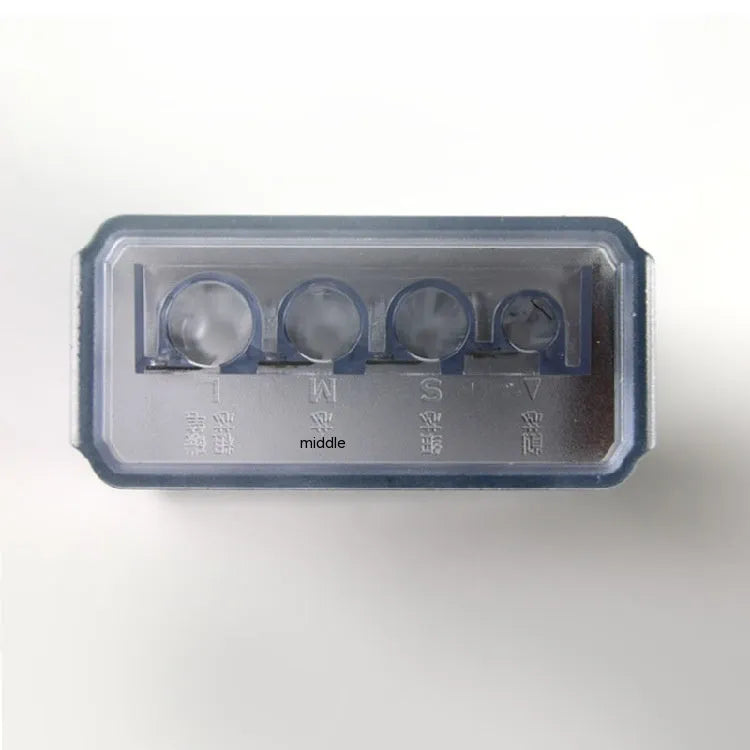 Geometric shaped four-hole plastic pencil sharpener for art sketching with built-in screwdriver tool.
