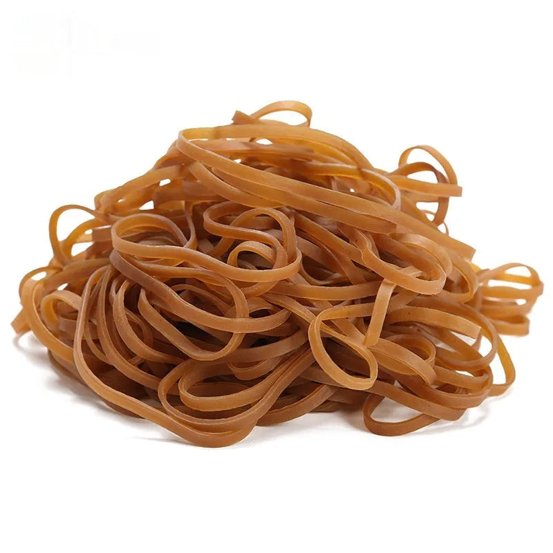Natural rubber circular elastic band in 500g bag with round shape and natural colour