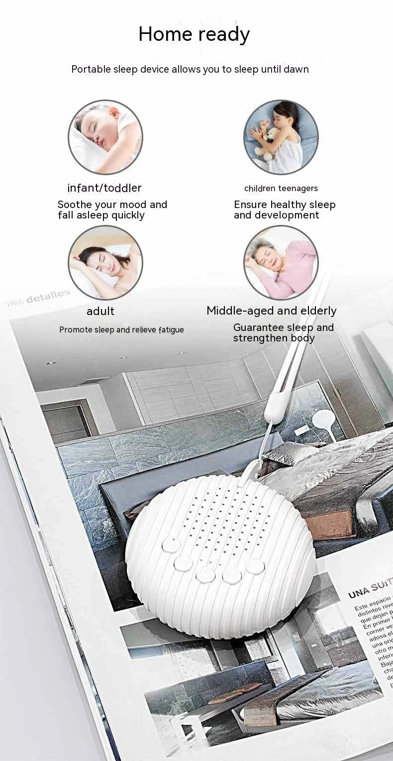 White Q3 electronic sleep treatment instrument with music and light for baby soothing