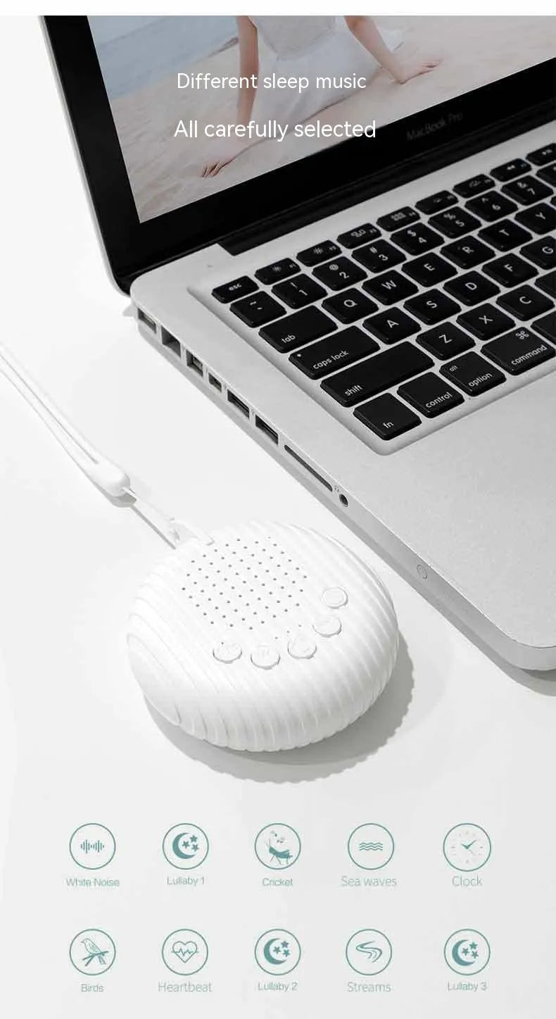 White Q3 electronic sleep treatment instrument with music and light for baby soothing
