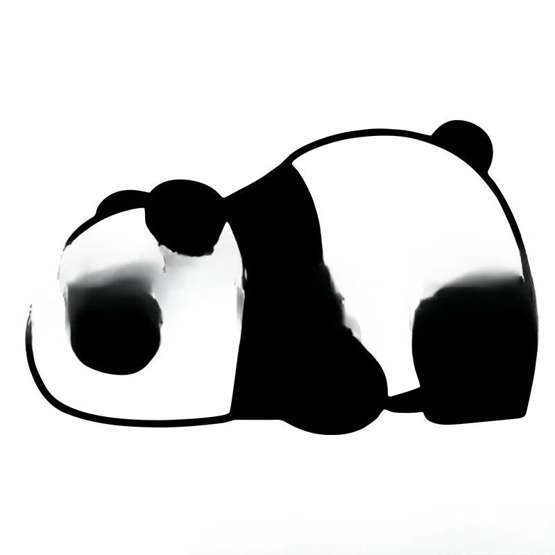 Peeking panda design automotive vinyl sticker for car decoration in black, white or laser colour finishes