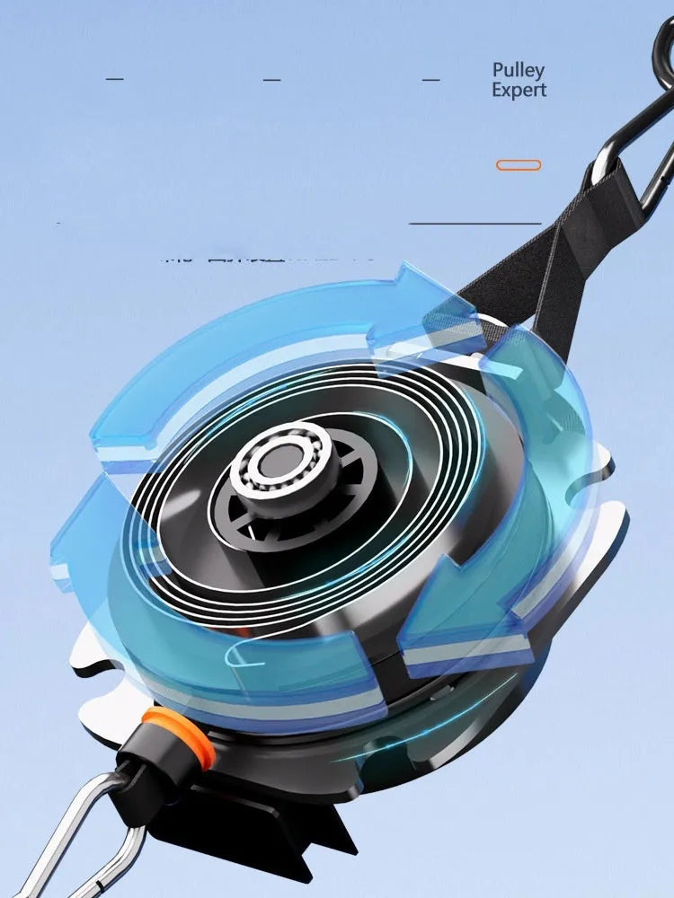 Adjustable chest expander fitness equipment with 2-20kg resistance in orange-grey colour