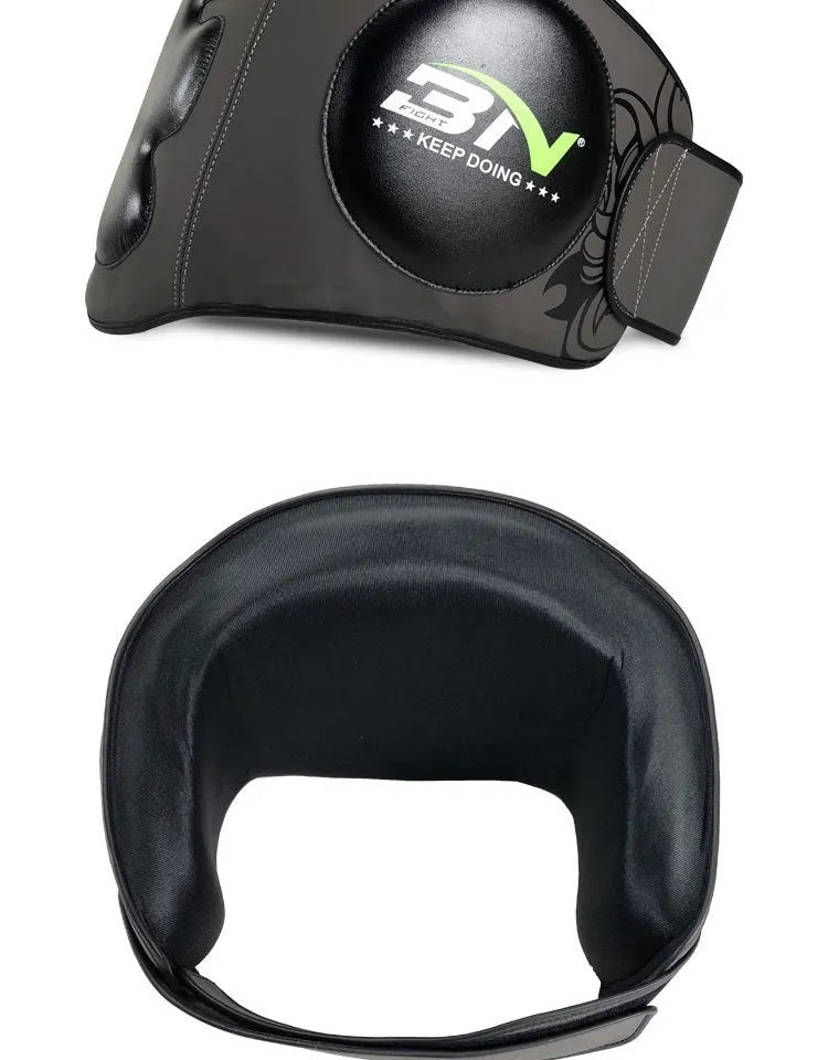Sanda boxing breast protection target showing waist coverage in dark grey colour