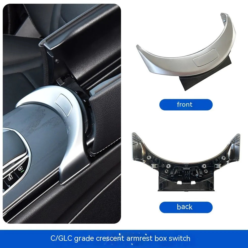 Mercedes-Benz C-Class GLC armrest box button electroplating panel in three finish options