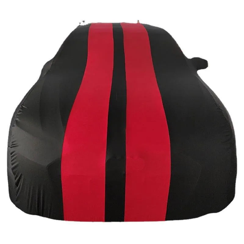 Ford Mustang car cover with elastic edges in silk polyester fibre