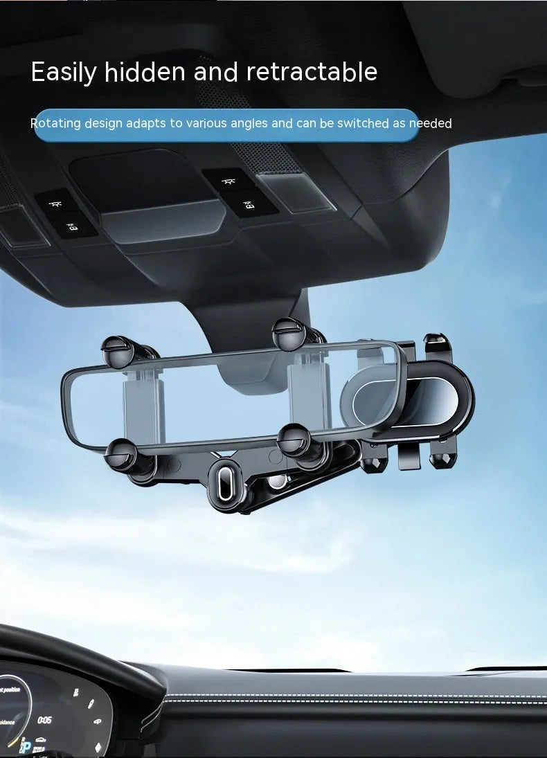 Black ABS plastic rear view mirror bracket with adjustable folding rod mechanism