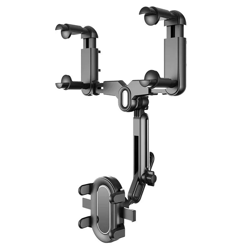 Black ABS plastic rear view mirror bracket with adjustable folding rod mechanism