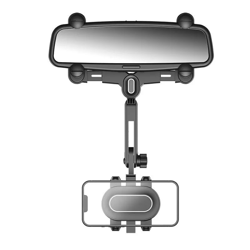 Black ABS plastic rear view mirror bracket with adjustable folding rod mechanism