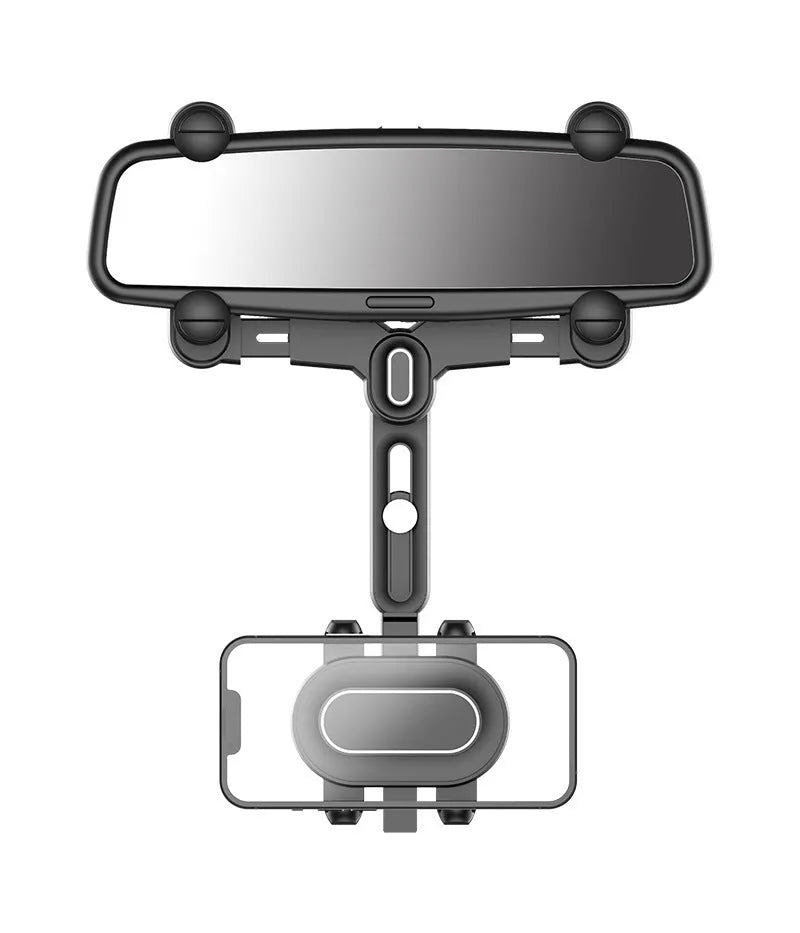 Black ABS plastic rear view mirror bracket with adjustable folding rod mechanism