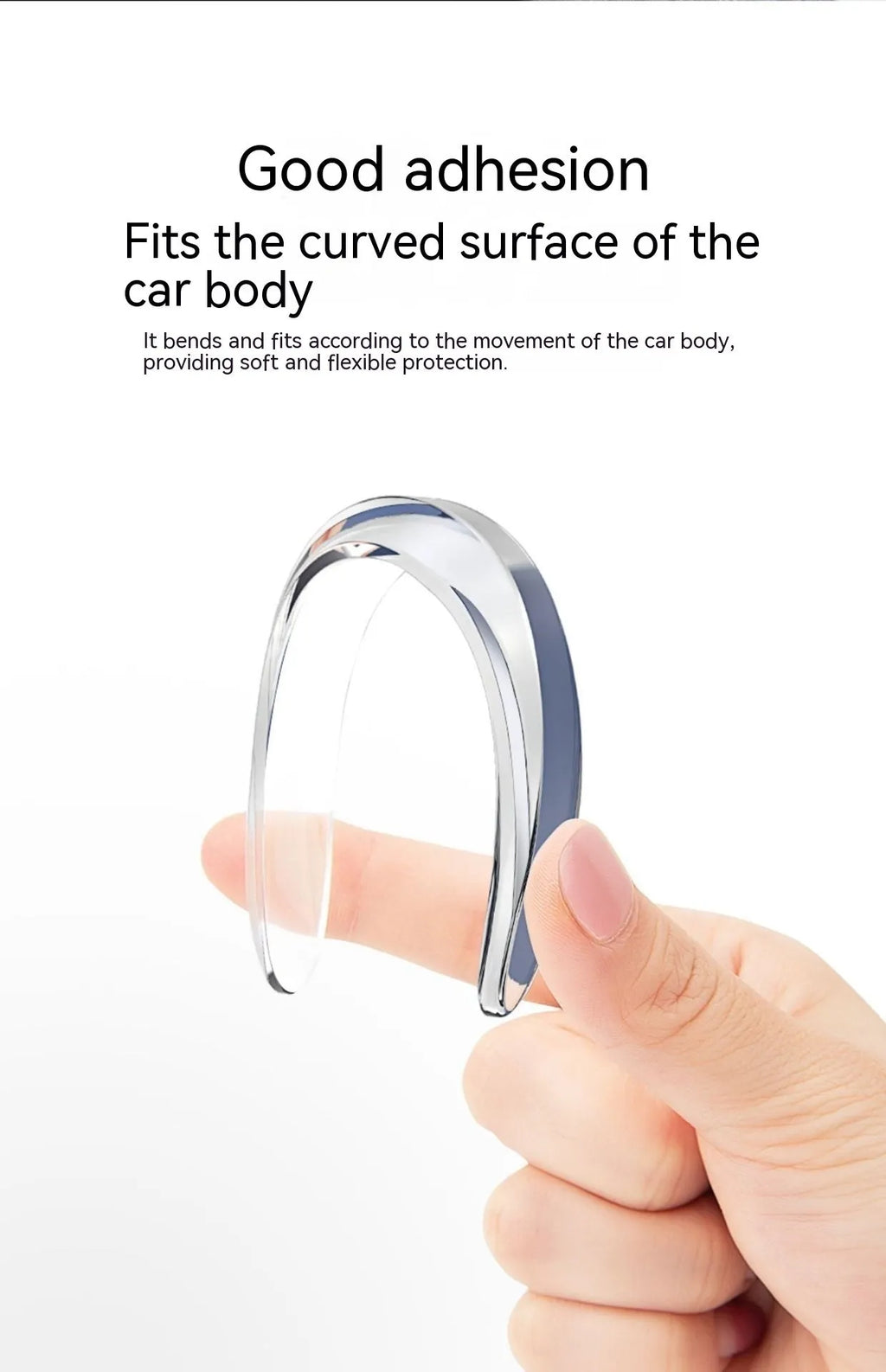 Transparent invisible car door bumper strip tool PU material 148x14x7mm 4 pack