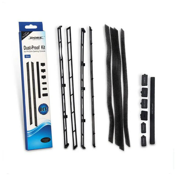 PS4 Slim dust plug suit black ABS plastic cover for host vents 5.8x1.5x29.3cm