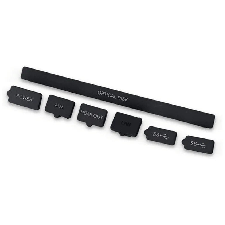 PS4 Slim dust plug suit black ABS plastic cover for host vents 5.8x1.5x29.3cm
