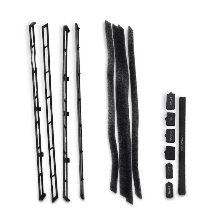 PS4 Slim dust plug suit black ABS plastic cover for host vents 5.8x1.5x29.3cm