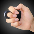 Black alloy cheetah design electric shock ring toy with fingerstall on hand