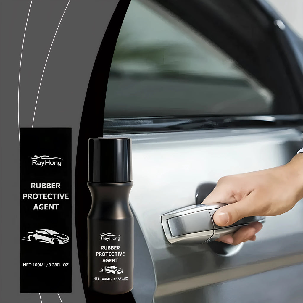Automobile rubber lubricant 100ml bottle with red label and trigger spray nozzle