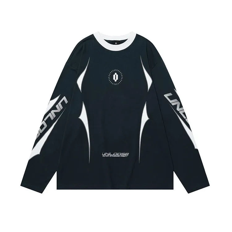 Men's grey drop shoulder cotton pullover sweatshirt with loose fit and long sleeves