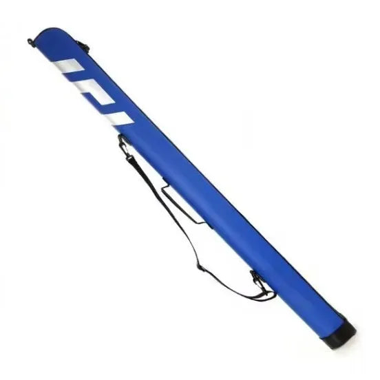 Hard cover lightweight PU fishing rod bag in black, 1.25m long, for rod storage and transport