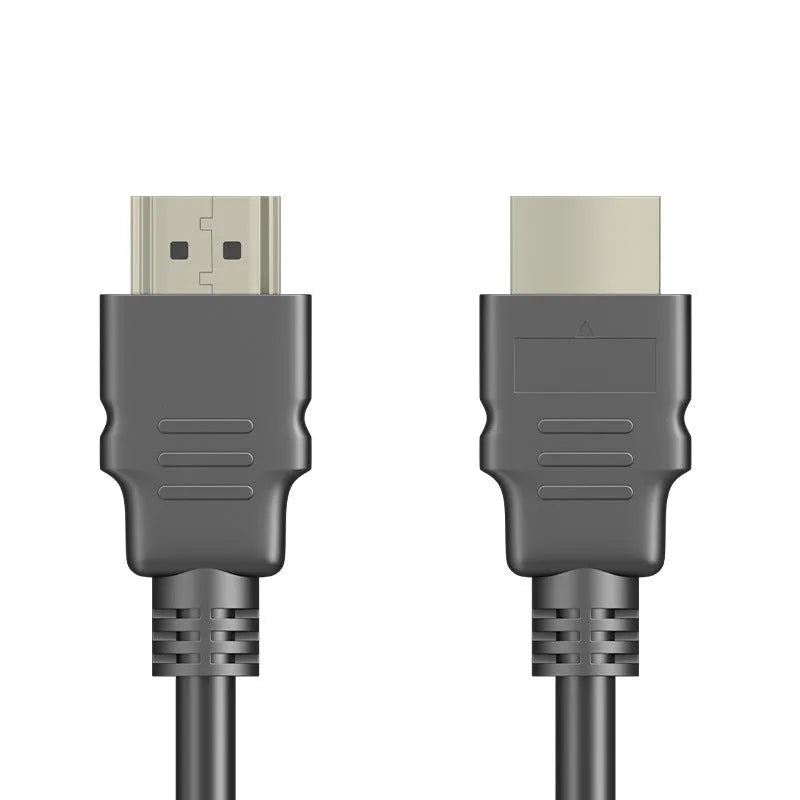 Black HDMI data cable with nickel-plated connectors, shown in multiple length options for set-top box connection