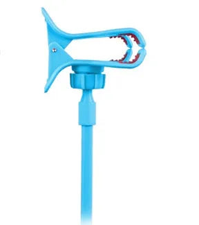 Black portable phone holder with 70cm flexible arm and universal V-clip for bed and desk mounting